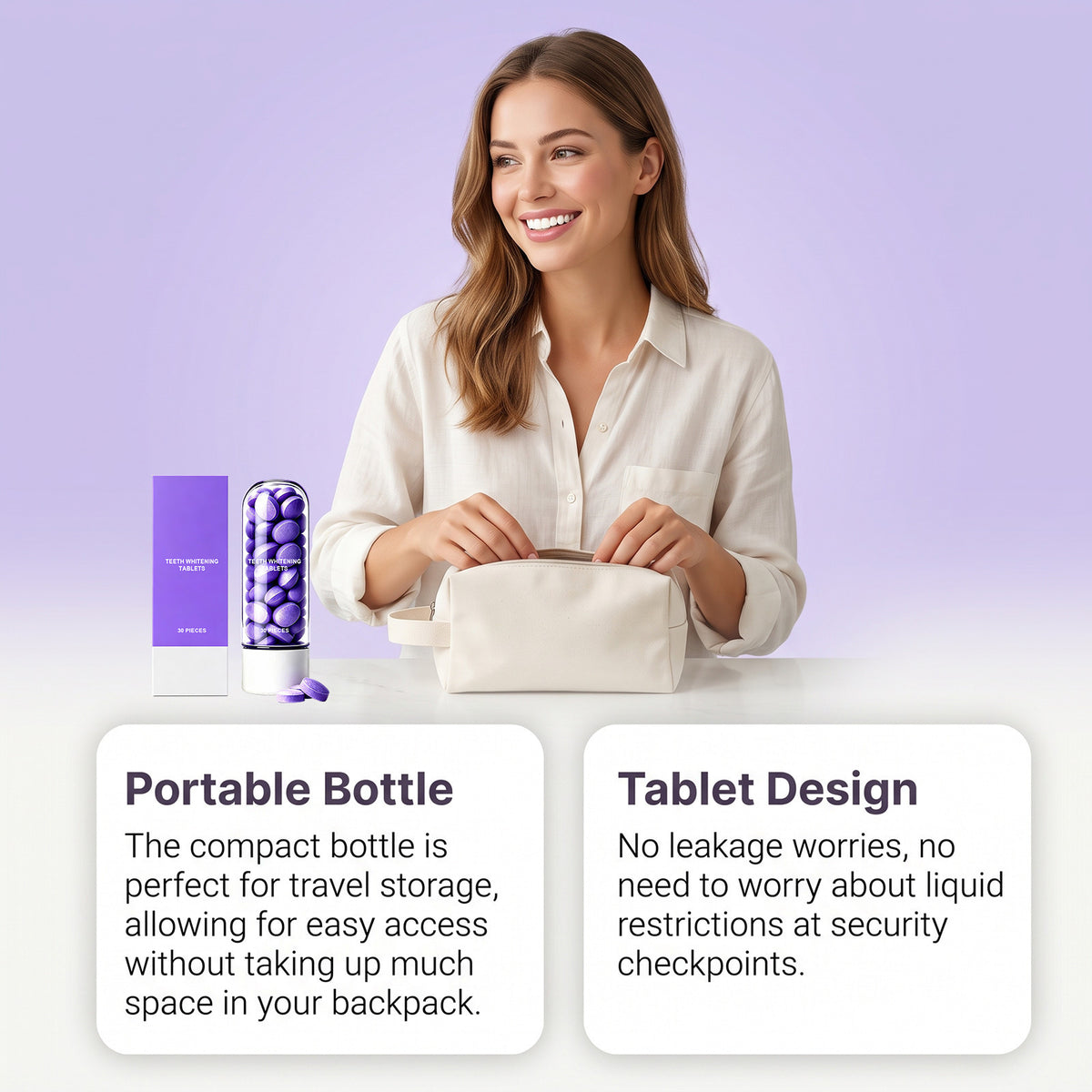 Purple Toothpaste Tablets for Fresh Breath