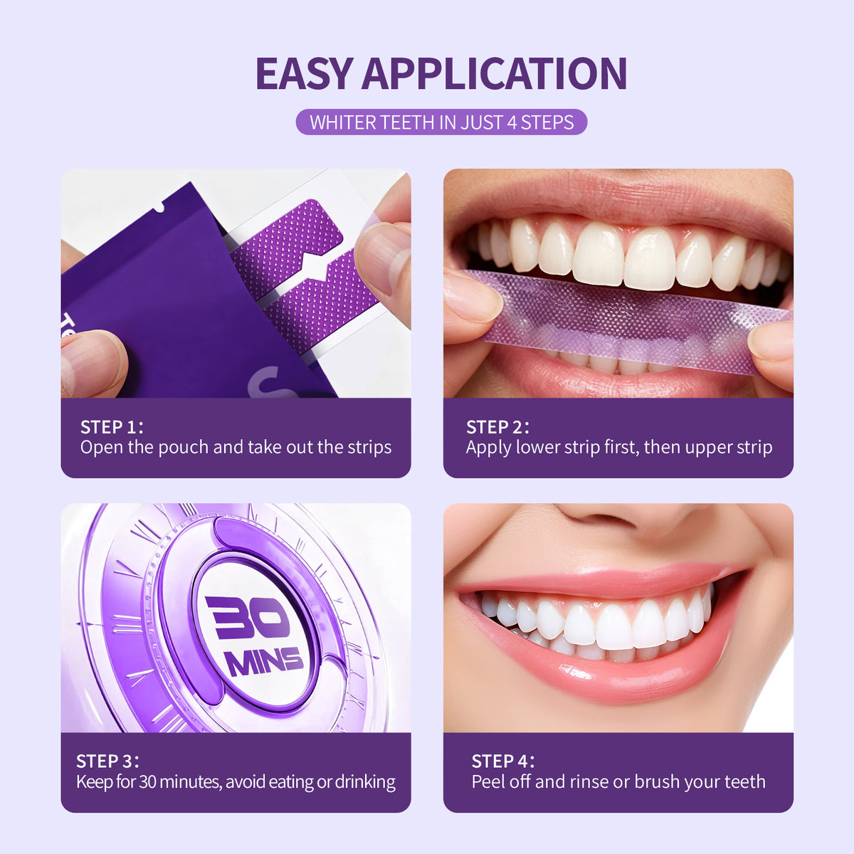Purple Stain-Removing Whitening Strips
