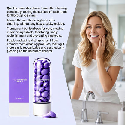 Purple Toothpaste Tablets for Fresh Breath