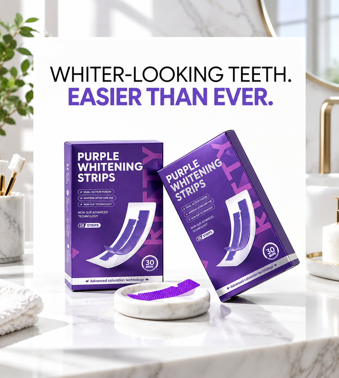 Purple Stain-Removing Whitening Strips